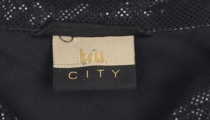 Tru City Women's Black Polyester Zip Jacket Size 10