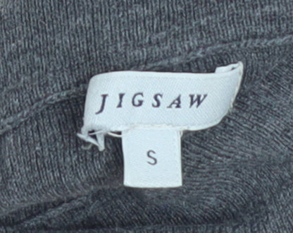 Jigsaw Women’s Grey Silk Cotton Roll Neck Jumper Size S