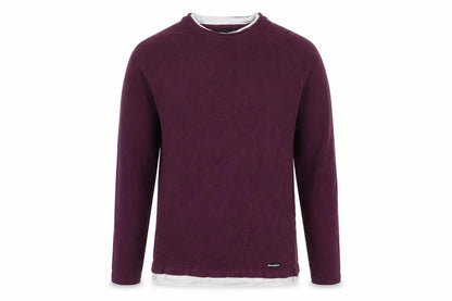 Threadbare Men's Purple Cotton Blend Crew Neck Jumper Size S