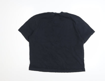 Nike Womens Black Small Cotton Crew Neck Sports T-Shirt