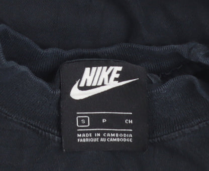 Nike Womens Black Small Cotton Crew Neck Sports T-Shirt