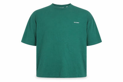 Collusion Men's Green Relaxed Fit Crew Neck Cotton T-Shirt L