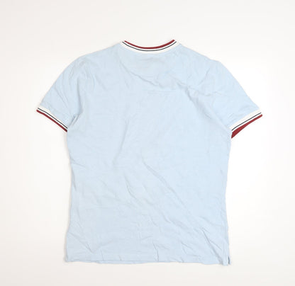 Ben Sherman Men's Blue Crew Neck Short Sleeve Cotton T-Shirt M