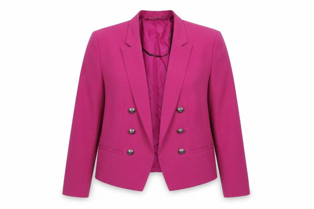 Simply Be Women's Pink Blazer Jacket UK 18 Plus Size Lined Smart
