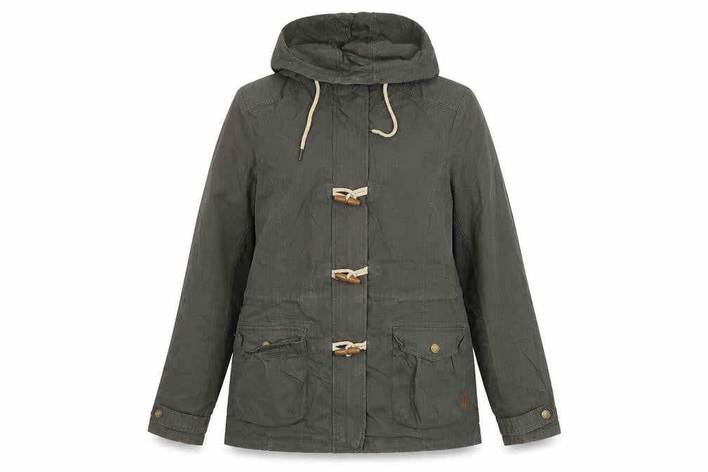 FatFace Women’s Green Hooded Toggle Jacket Size 14 Cotton Blend