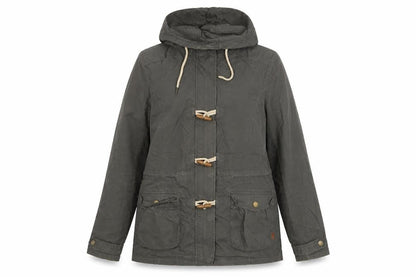 FatFace Women’s Green Hooded Toggle Jacket Size 14 Cotton Blend