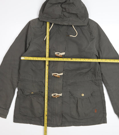 FatFace Women’s Green Hooded Toggle Jacket Size 14 Cotton Blend