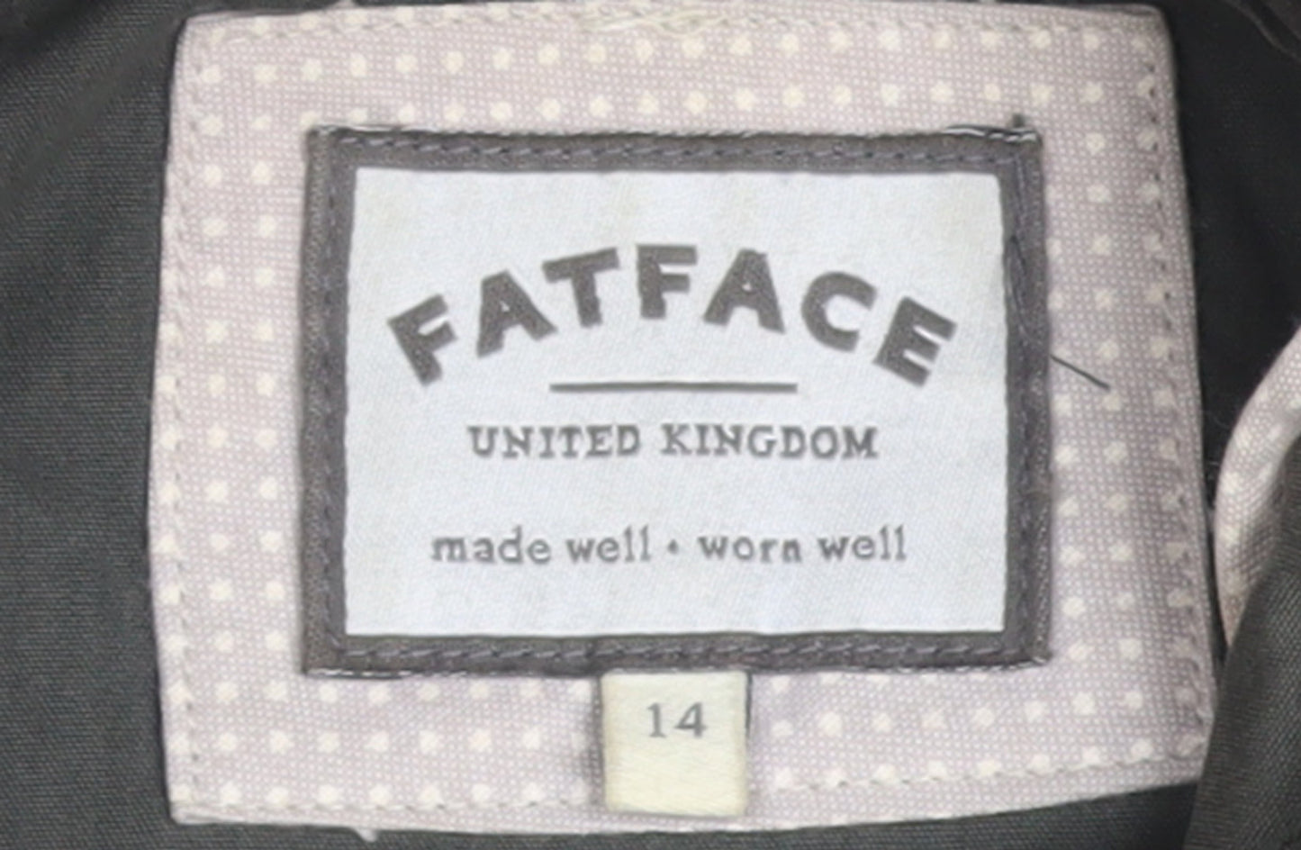 FatFace Women’s Green Hooded Toggle Jacket Size 14 Cotton Blend