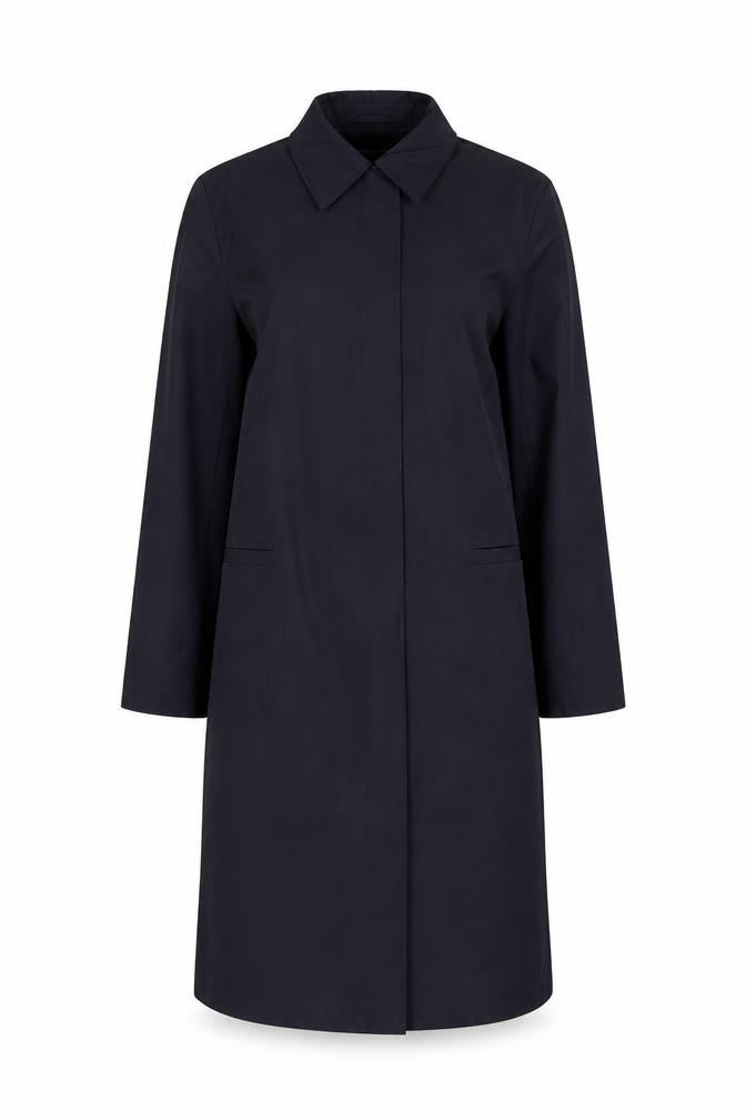 Planet Women's Black Long Trench Coat Size 8 Regular Fit