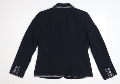Roman Originals Women's Navy Blue Size 14 Blazer Jacket Tailored Fit