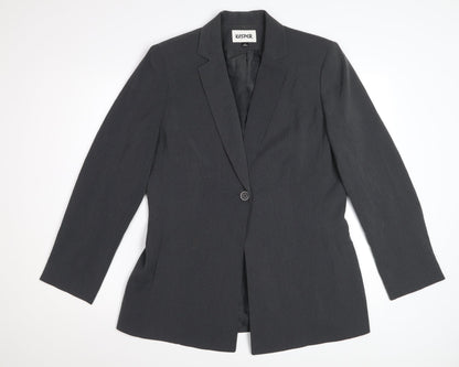 Kasper Women's Black Single Breasted Blazer Jacket Size 10 Polyester