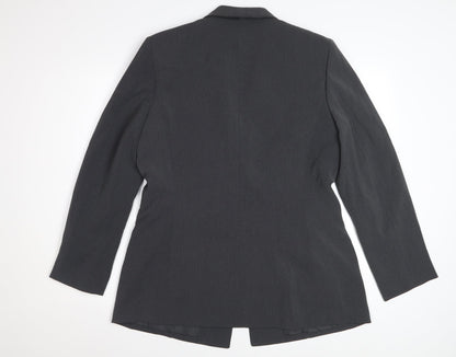 Kasper Women's Black Single Breasted Blazer Jacket Size 10 Polyester