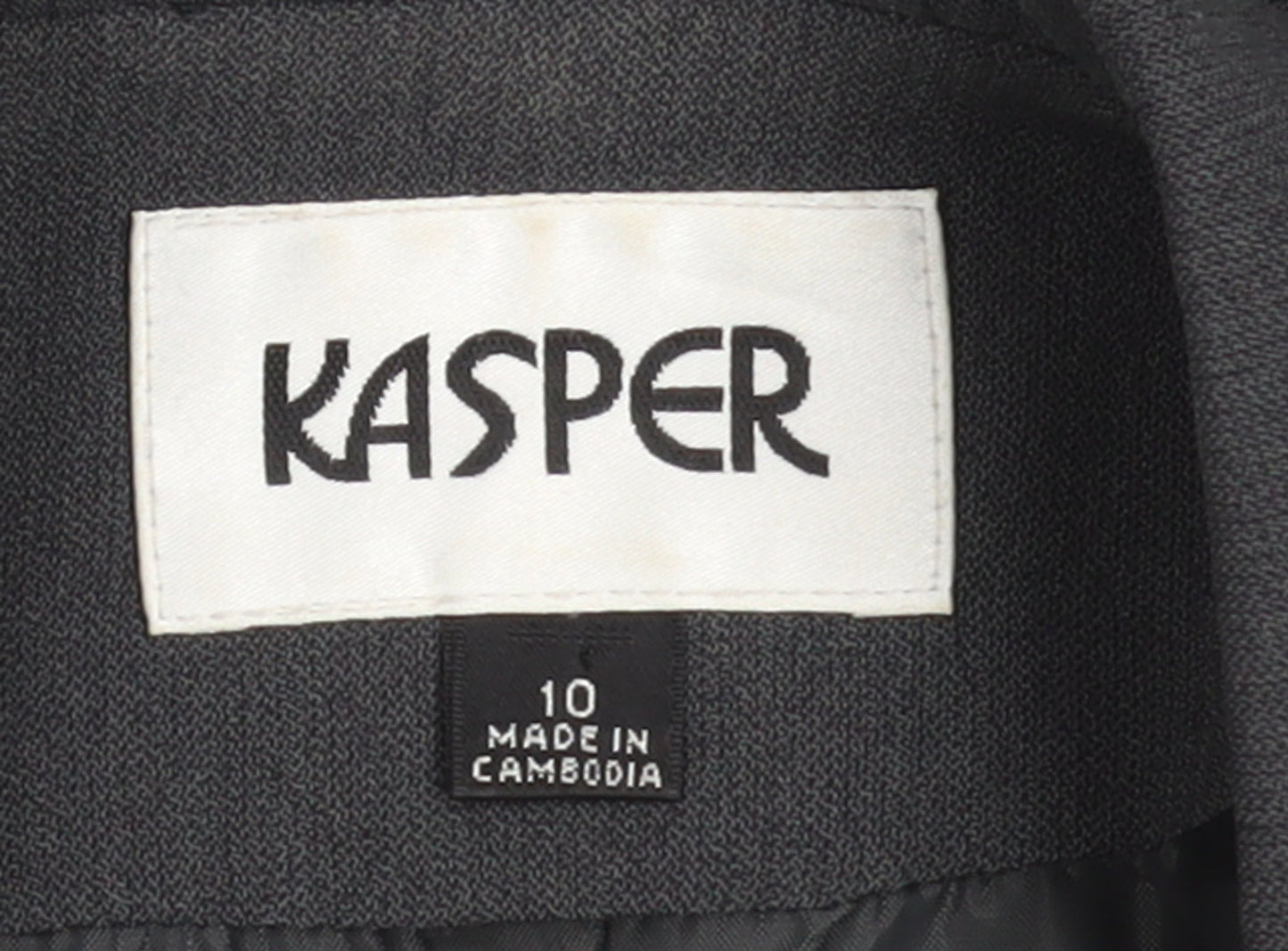 Kasper Women's Black Single Breasted Blazer Jacket Size 10 Polyester
