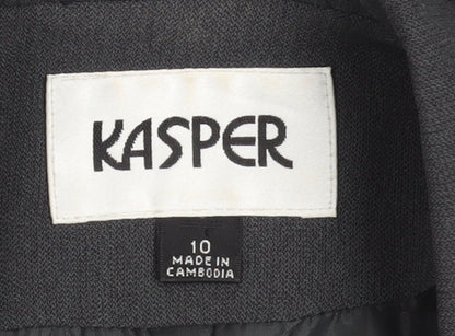 Kasper Women's Black Single Breasted Blazer Jacket Size 10 Polyester