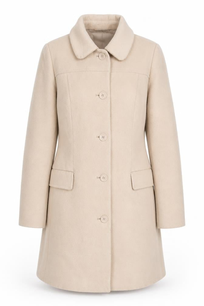 Laura Ashley Women’s Beige Mid-Length Button Coat Size 10