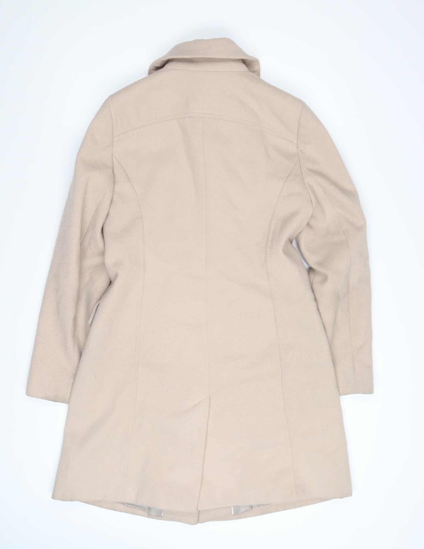Laura Ashley Women’s Beige Mid-Length Button Coat Size 10