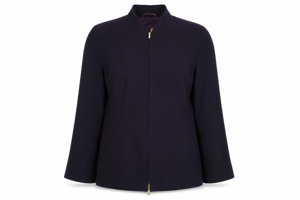 Apriori Women's Purple Mid-Length Zip Jacket Size 16