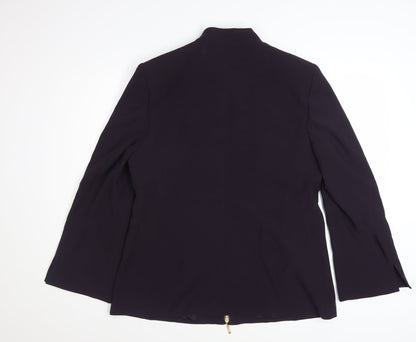 Apriori Women's Purple Mid-Length Zip Jacket Size 16