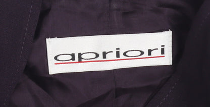 Apriori Women's Purple Mid-Length Zip Jacket Size 16