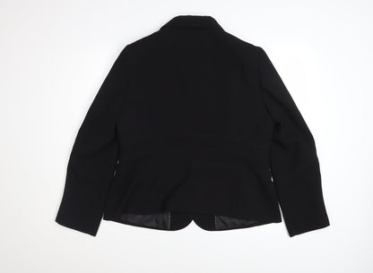 Marks and Spencer Women Black Size 18 Single-Breasted Blazer