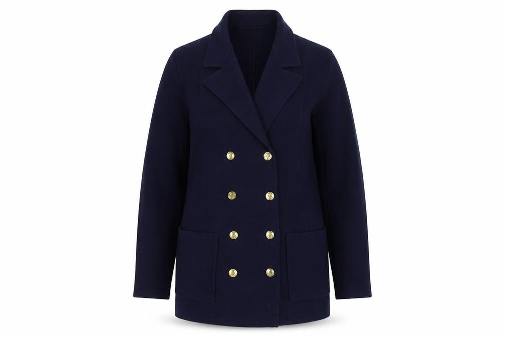 Polo of Sweden Women’s Navy Double-Breasted Wool Blazer UK 14