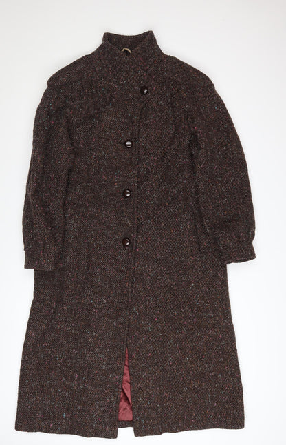 Westfield Women's Brown Wool Long Tweed Coat Size 12