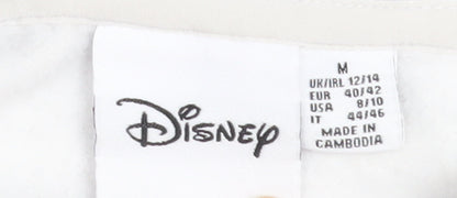 Disney Women’s Grey Stitch Hoodie Size M Pullover Sweatshirt