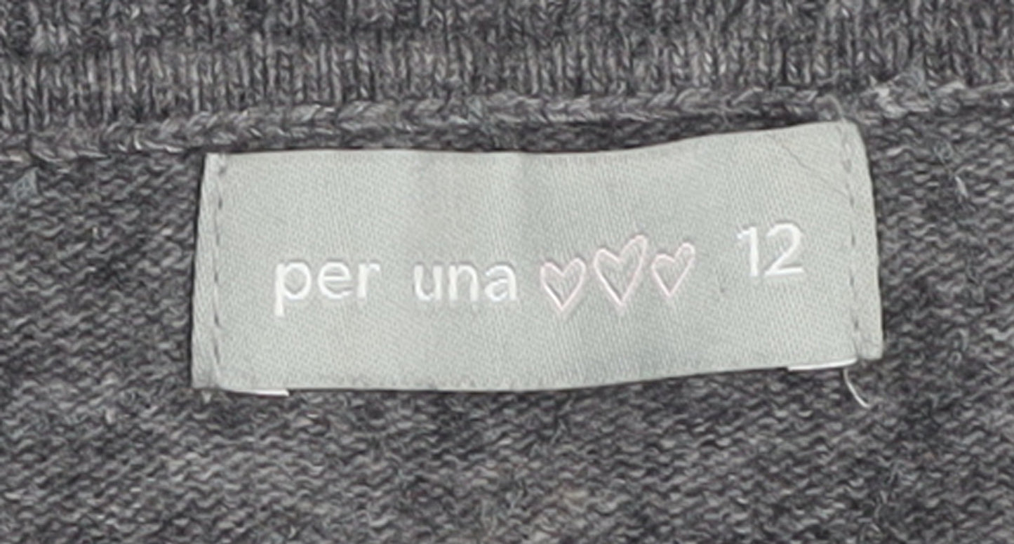 Marks and Spencer Per Una Grey Sequin Knit Women's Size 12 Cardigan
