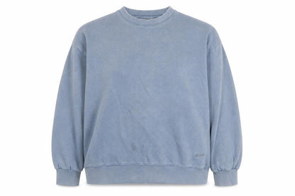 Pull & Bear Women's Blue Cotton Blend Pullover Sweatshirt M