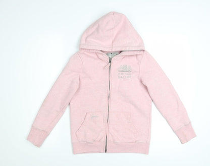 Joules Girls Pink Royal Ballet Full Zip Hoodie 9-10 Years