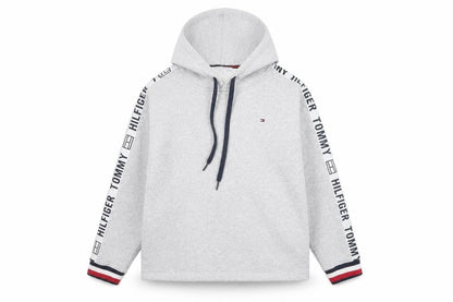 Tommy Hilfiger Women Grey Hooded Pullover Sweatshirt M