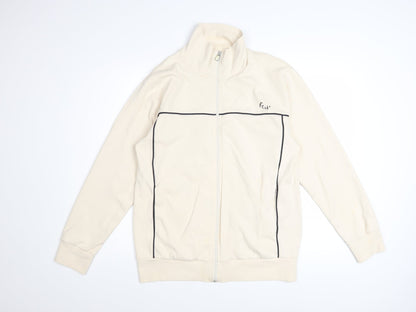 French Connection Men's Beige Full Zip Cotton Sweatshirt L