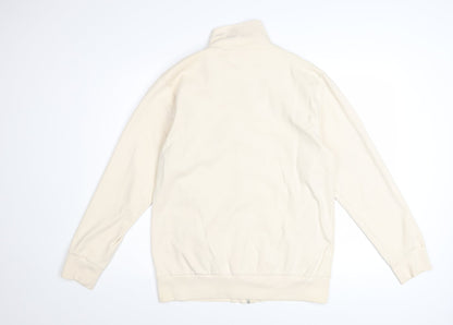 French Connection Men's Beige Full Zip Cotton Sweatshirt L
