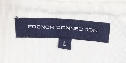 French Connection Men's Beige Full Zip Cotton Sweatshirt L