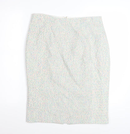 Hobbs Women’s Multicoloured Tweed Pencil Skirt Size 14