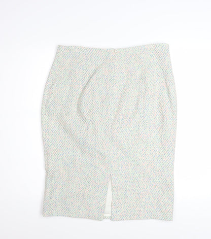 Hobbs Women’s Multicoloured Tweed Pencil Skirt Size 14