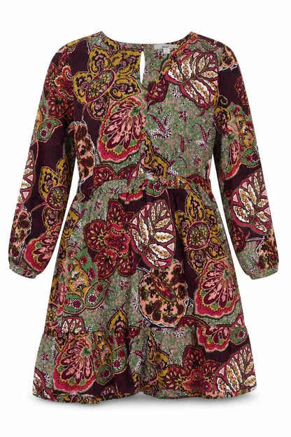 Next Womens Multicoloured Paisley A-Line Knee Length Dress Size 16