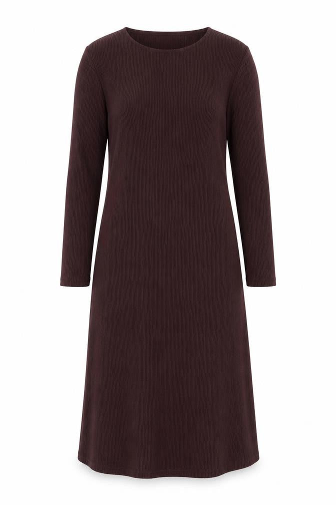Marks & Spencer Women Brown Petite Size 8 Knit Midi Shift Dress