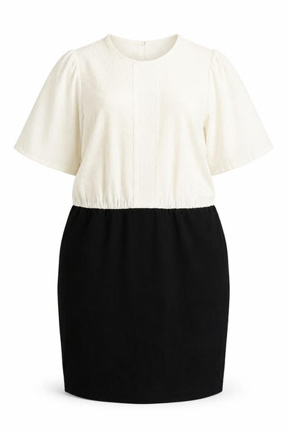 Next Women’s Black White Colourblock Shift Dress Size 18
