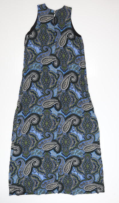 Dorothy Perkins Womens Blue Paisley Shift Dress Size 12 Sleeveless