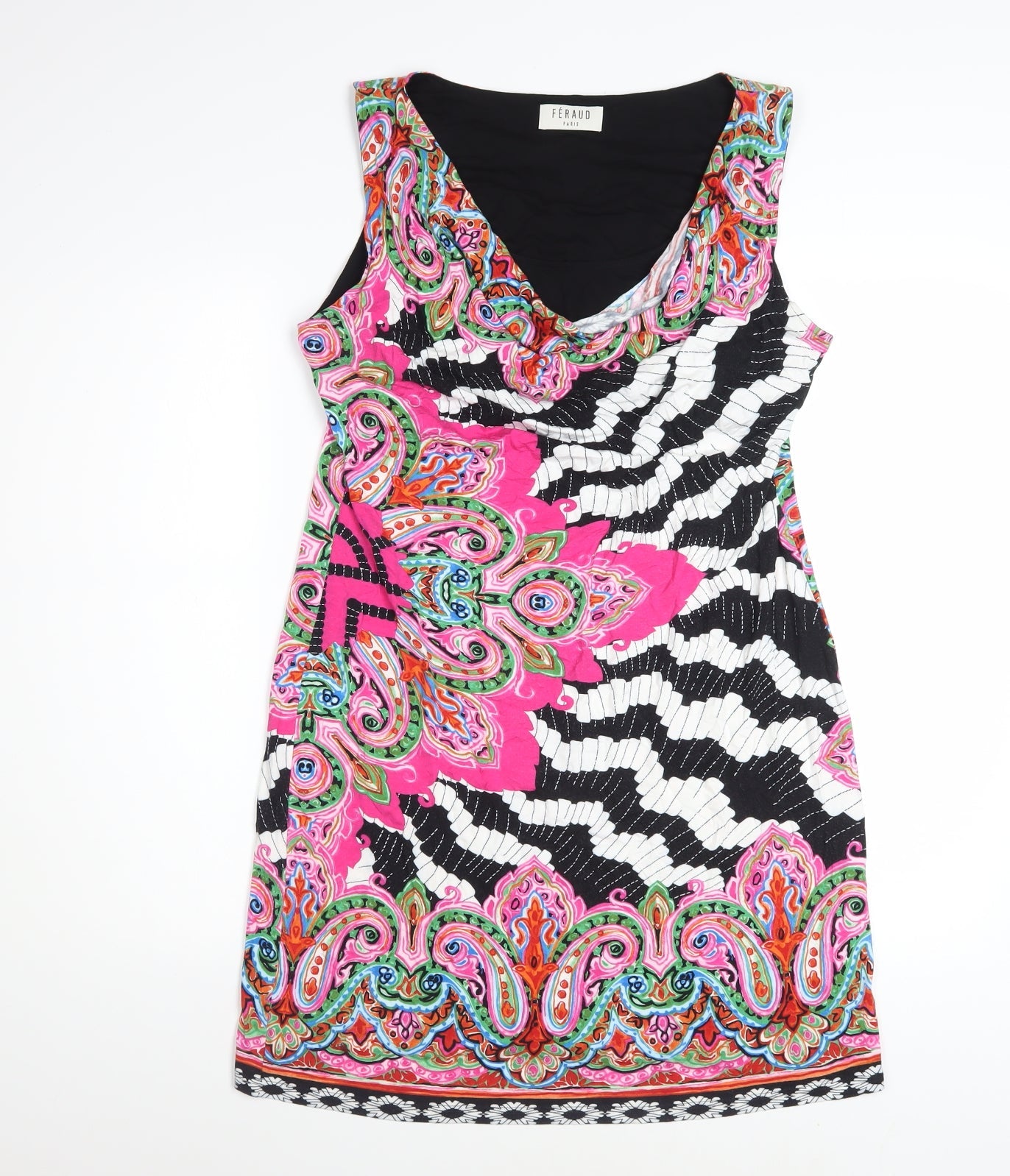 Feraud Women’s Multicoloured Viscose Sheath Dress Size 16