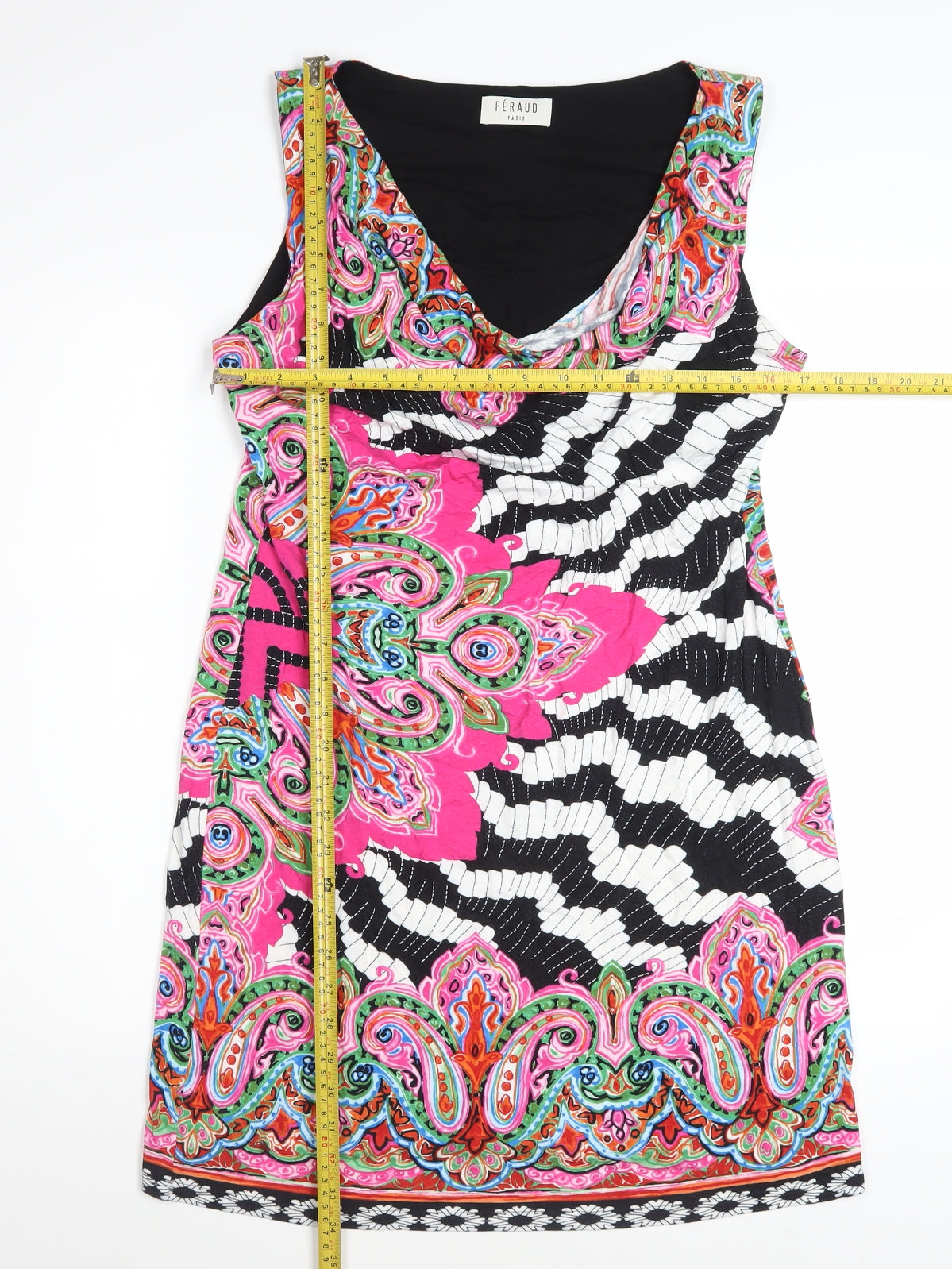 Feraud Women’s Multicoloured Viscose Sheath Dress Size 16