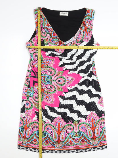 Feraud Women’s Multicoloured Viscose Sheath Dress Size 16