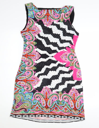 Feraud Women’s Multicoloured Viscose Sheath Dress Size 16