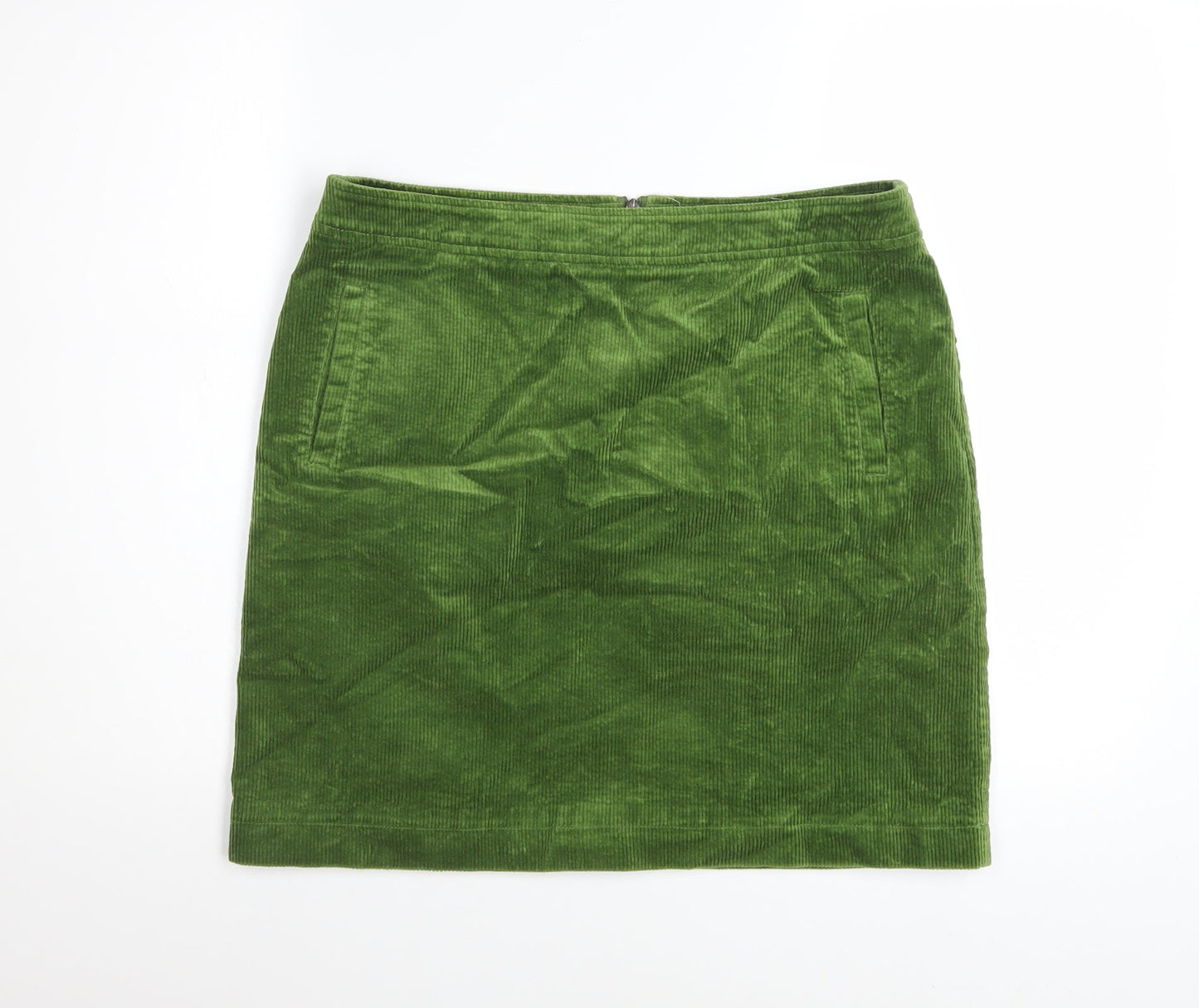 White Stuff Women’s Green Corduroy Pencil Skirt Size 12