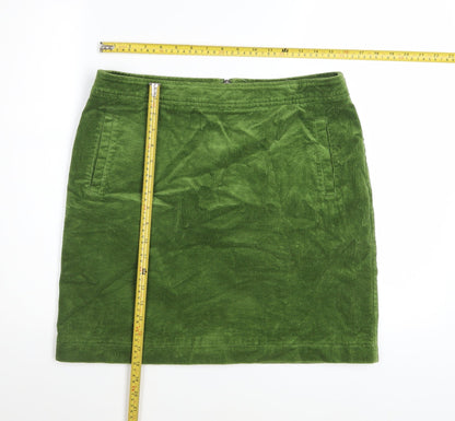 White Stuff Women’s Green Corduroy Pencil Skirt Size 12