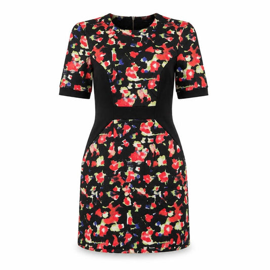Front view of French Connection Women's Multicoloured Floral Sheath Dress, size 10
