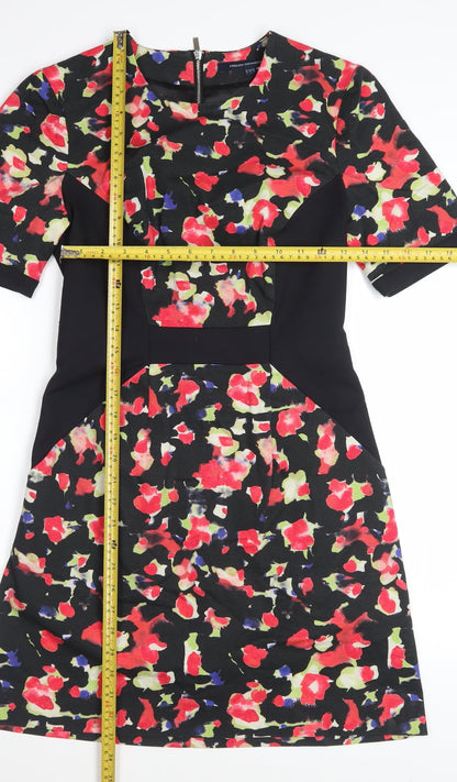 French Connection Women's Multicoloured Floral Sheath Dress Size 10
