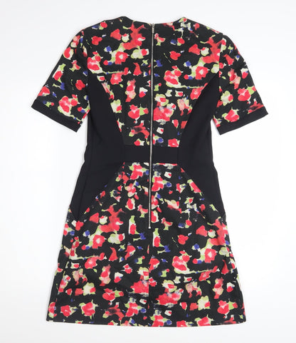 French Connection Women's Multicoloured Floral Sheath Dress Size 10