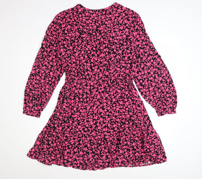 Marks and Spencer Women’s Pink Floral A-Line Dress Size 10